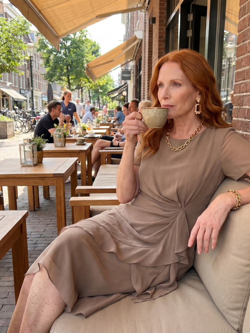 Blake Elegant Chiffon Draped Dress