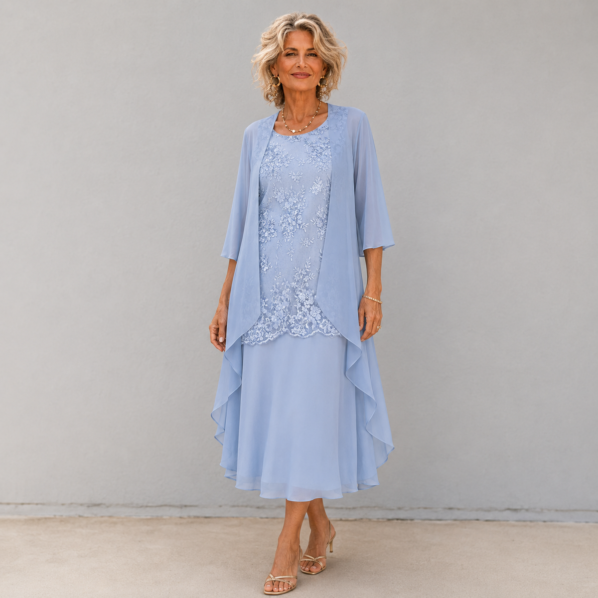Lumi Chiffon Two-Piece Dress