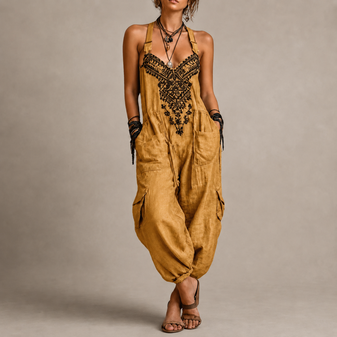 Frances Bohemian Embroidered Jumpsuit