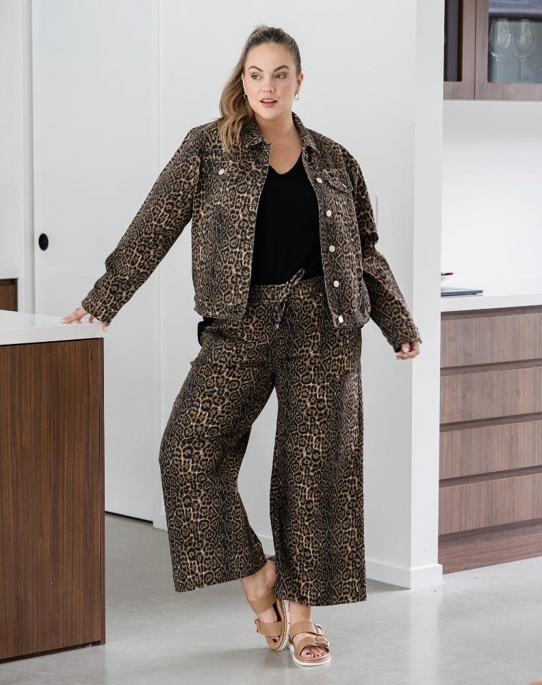 Frankie Jacket With Pockets - Leopard