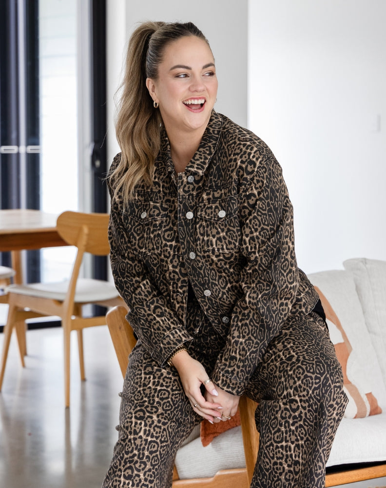 Frankie Jacket With Pockets - Leopard