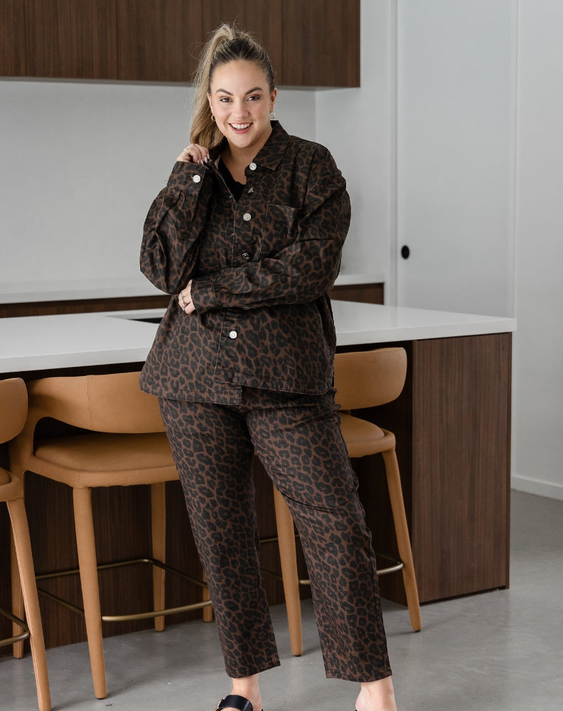 Sloane Shacket - Leopard