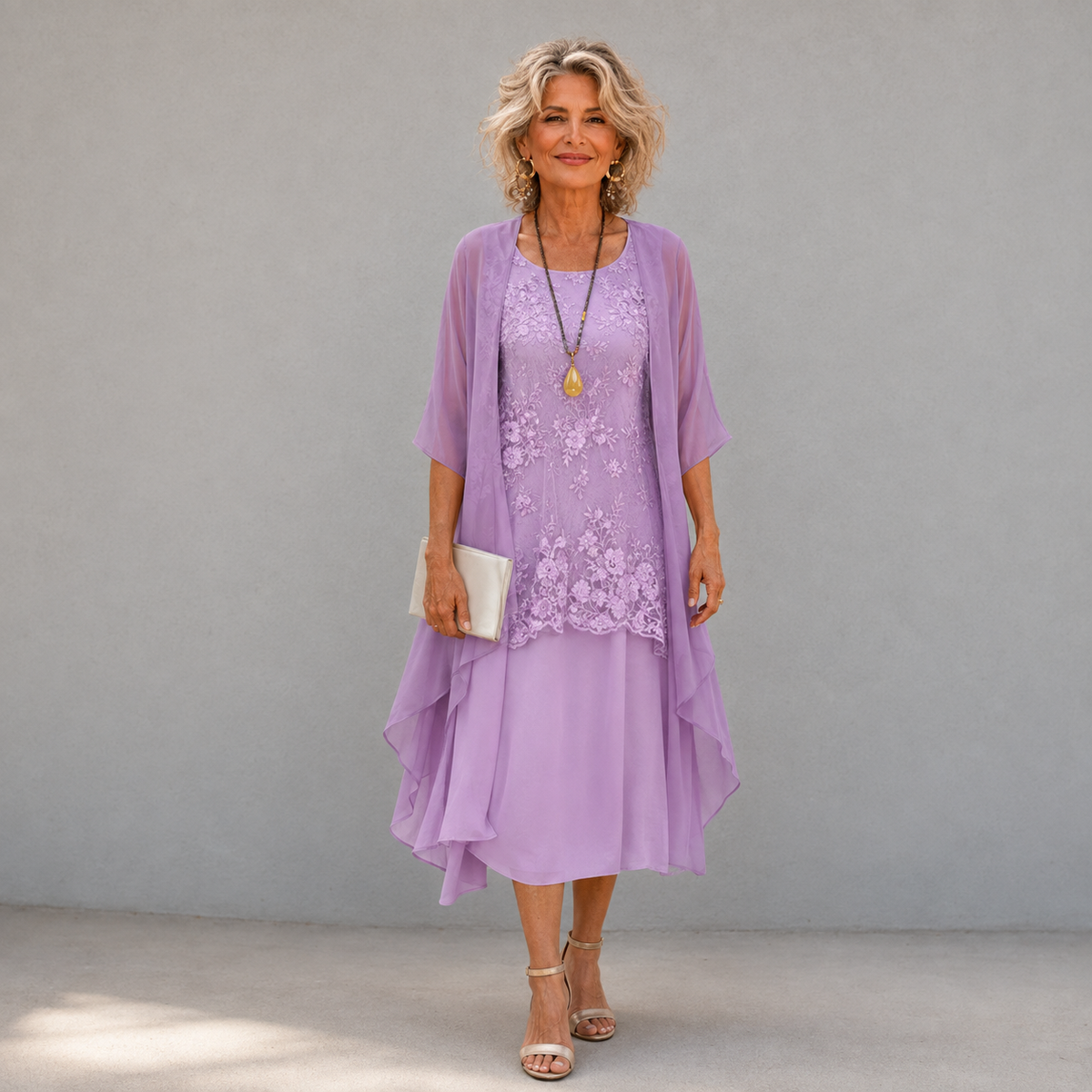 Lumi Chiffon Two-Piece Dress