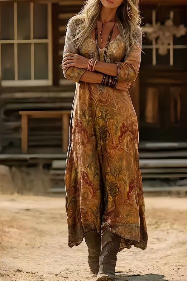 Valeria Bohemian Floral Maxi Dress