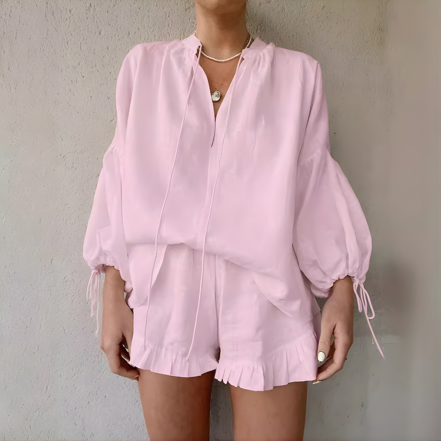 Terry Casual Chic Two-Piece Summer Outfit