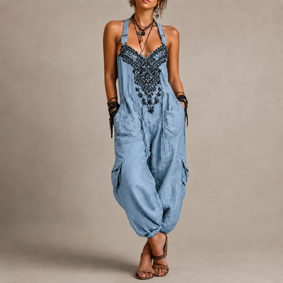 Frances Bohemian Embroidered Jumpsuit