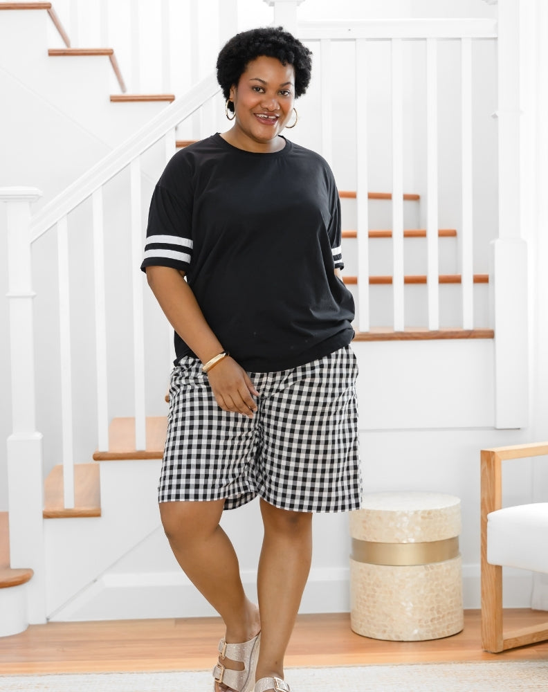Brunswick Shorts - Black/White Gingham