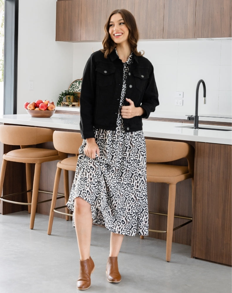 Frankie Jacket With Pockets - Black