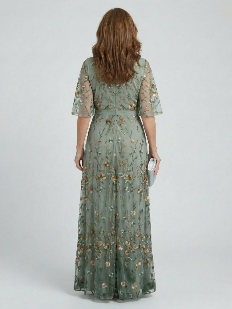 Gemma Floral V-Neck Flow Maxi Dress