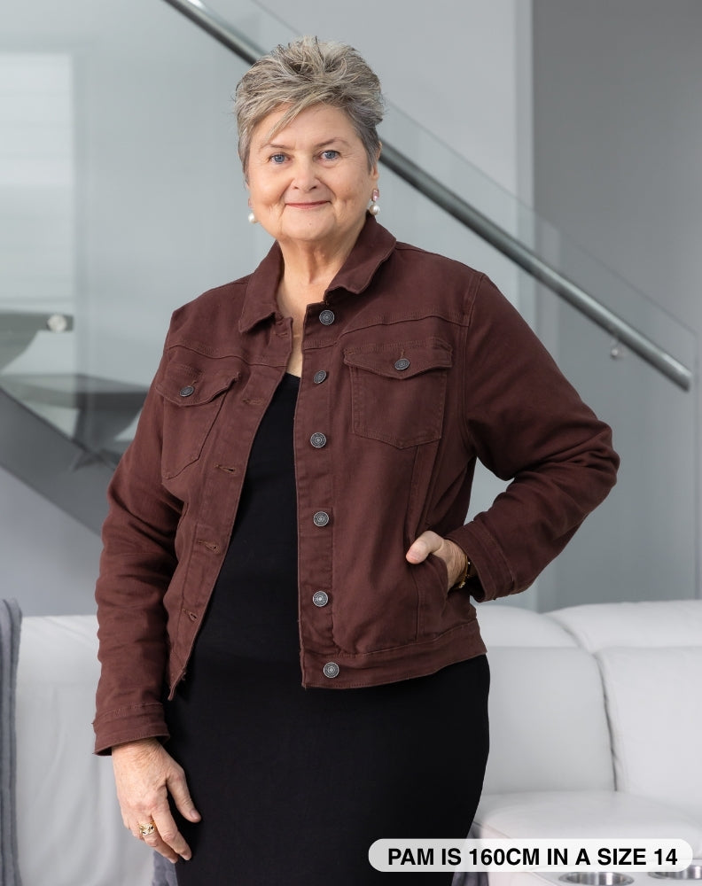 Frankie Jacket With Pockets - Chocolate