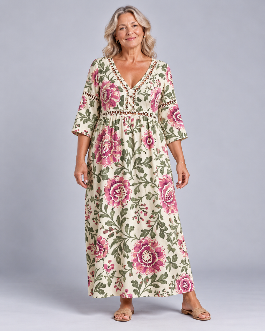 Aurora - Lightweight Flowing Floral Midi Dress