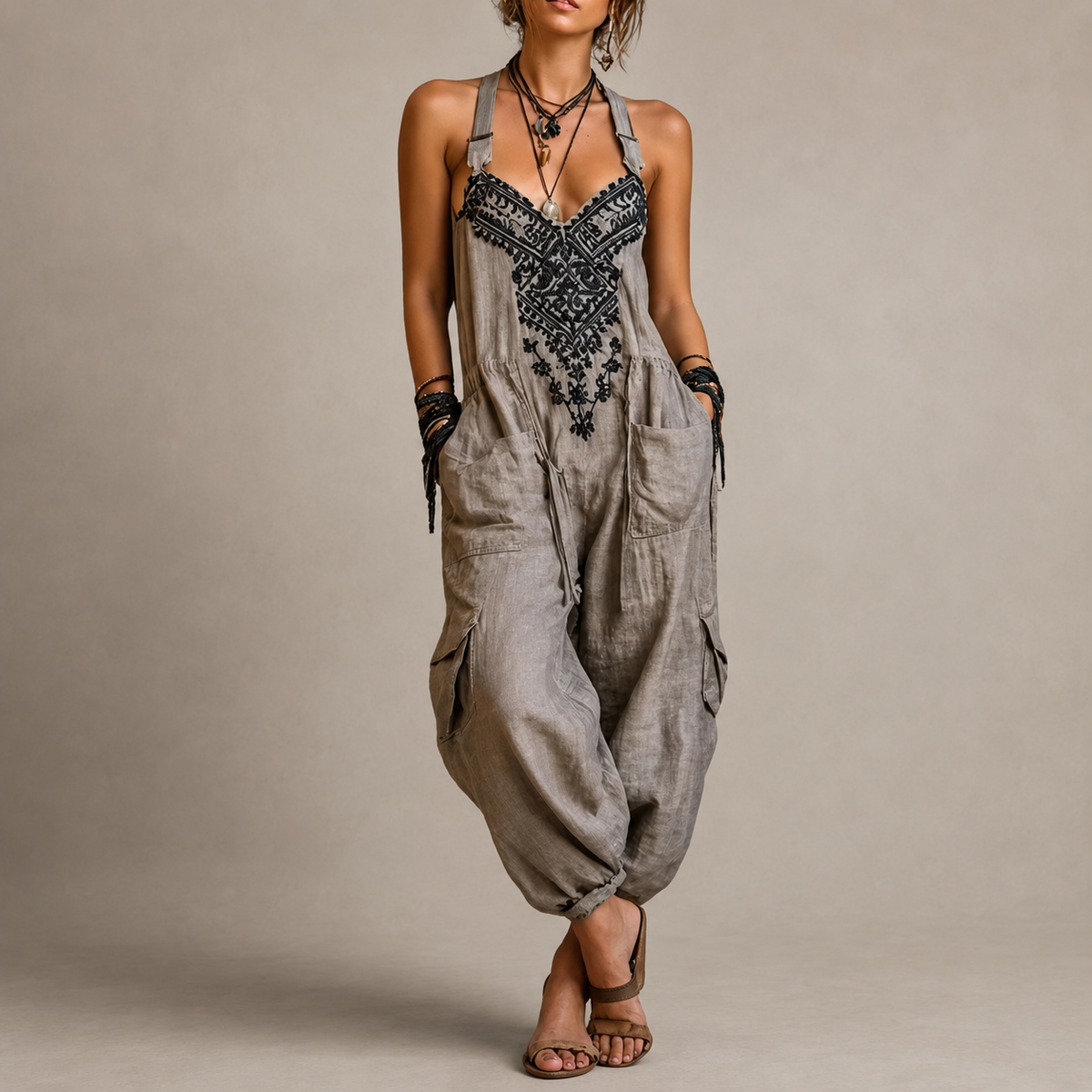Frances Bohemian Embroidered Jumpsuit