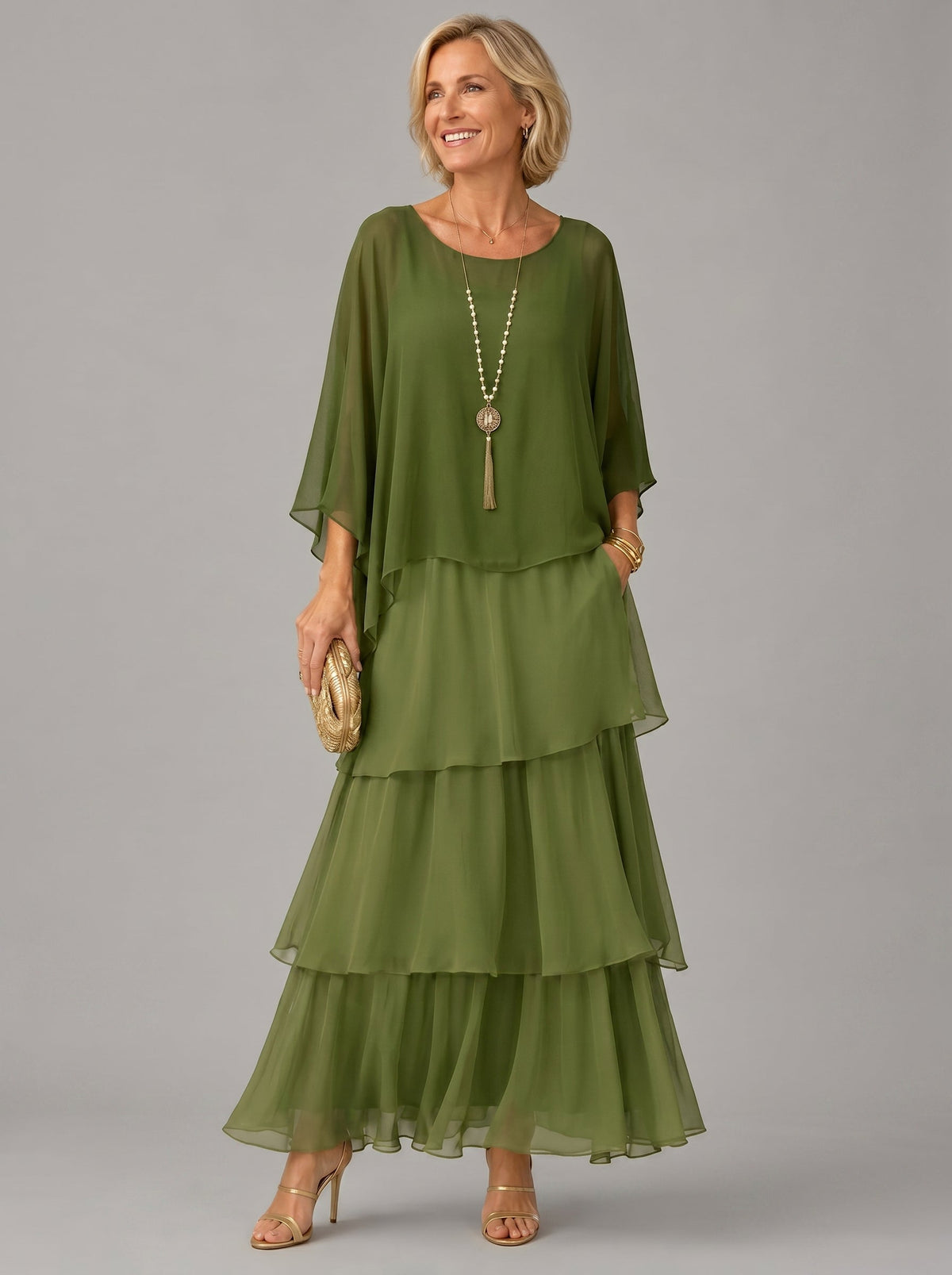 Vanessa Elegant Flowing Maxi Dress