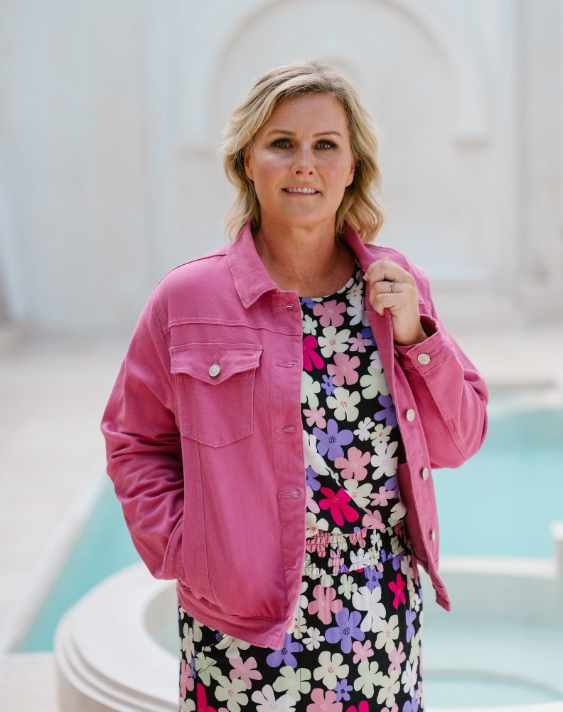 Frankie Jacket With Pockets - Pink