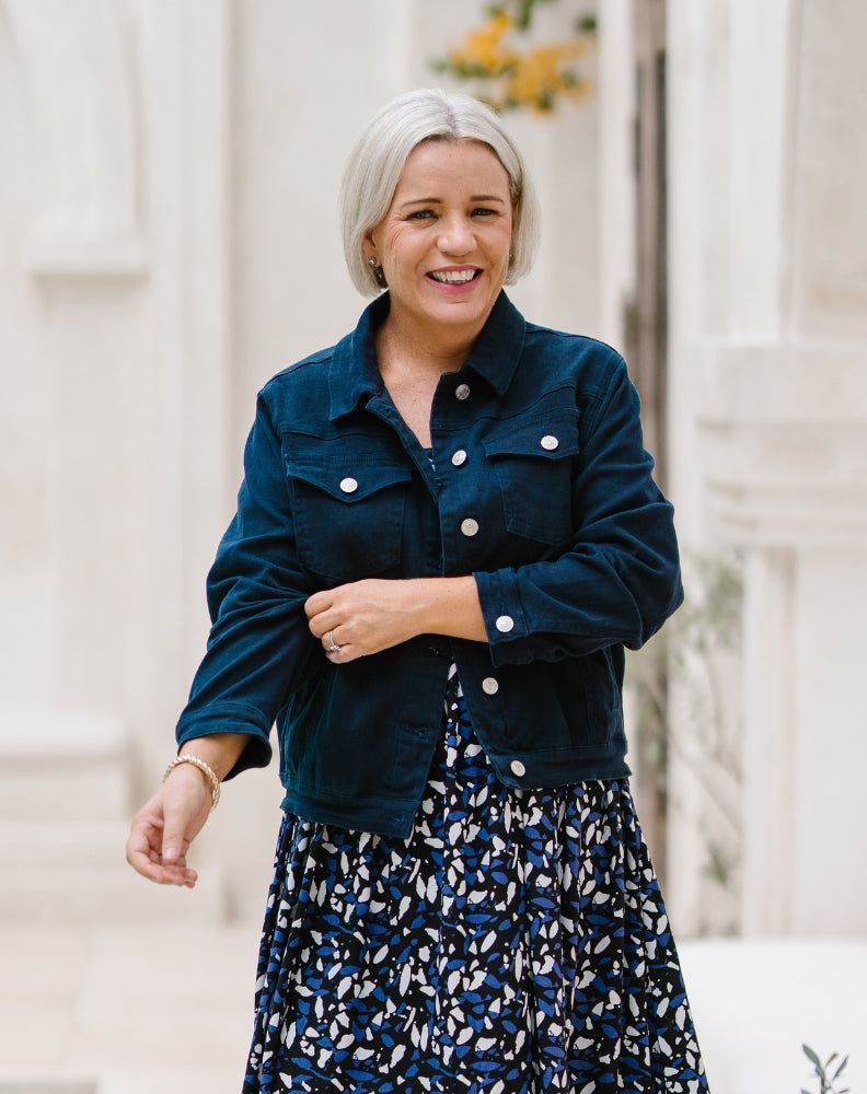 Frankie Jacket With Pockets - Navy