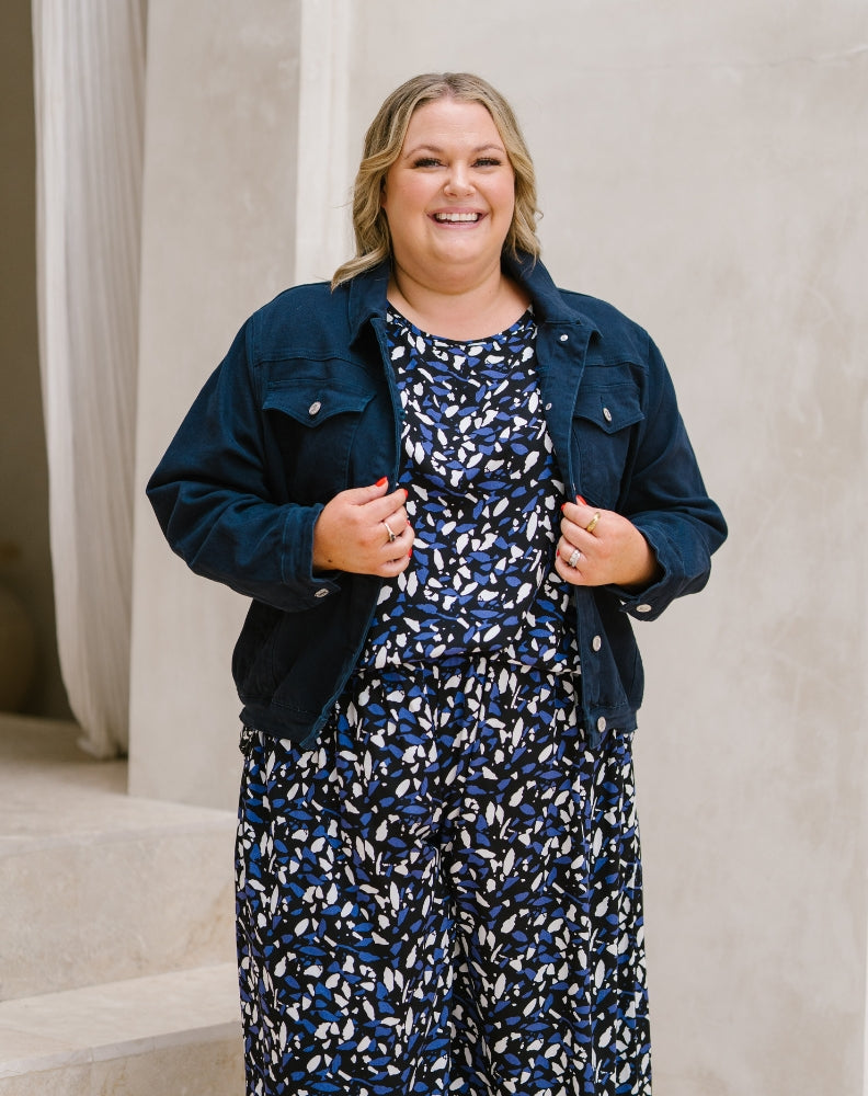 Frankie Jacket With Pockets - Navy