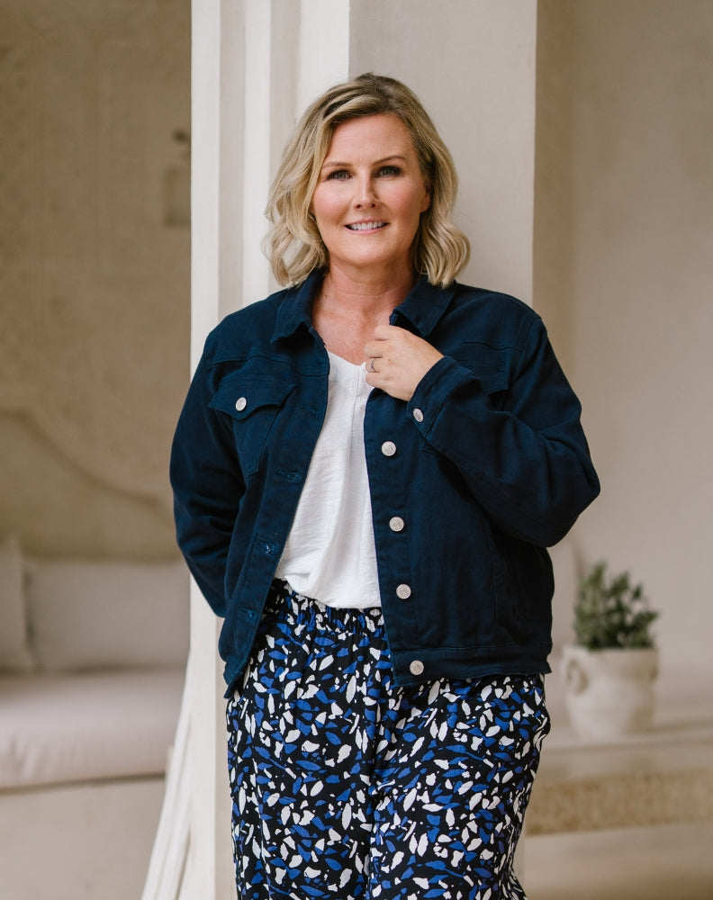 Frankie Jacket With Pockets - Navy