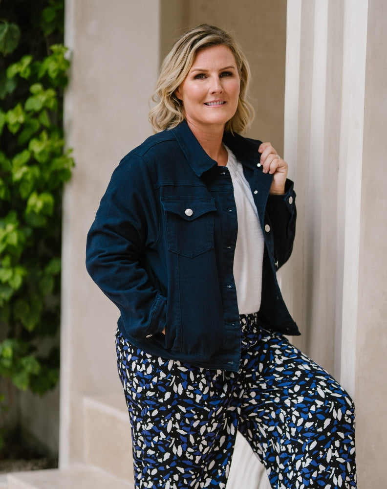 Frankie Jacket With Pockets - Navy