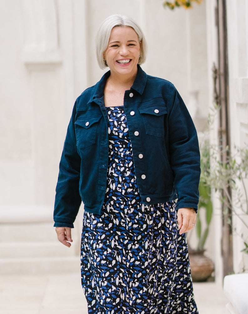 Frankie Jacket With Pockets - Navy