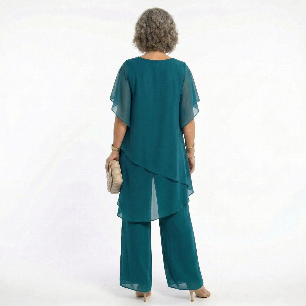 Arabella Tiered Tunic & Wide-Leg Trouser Set