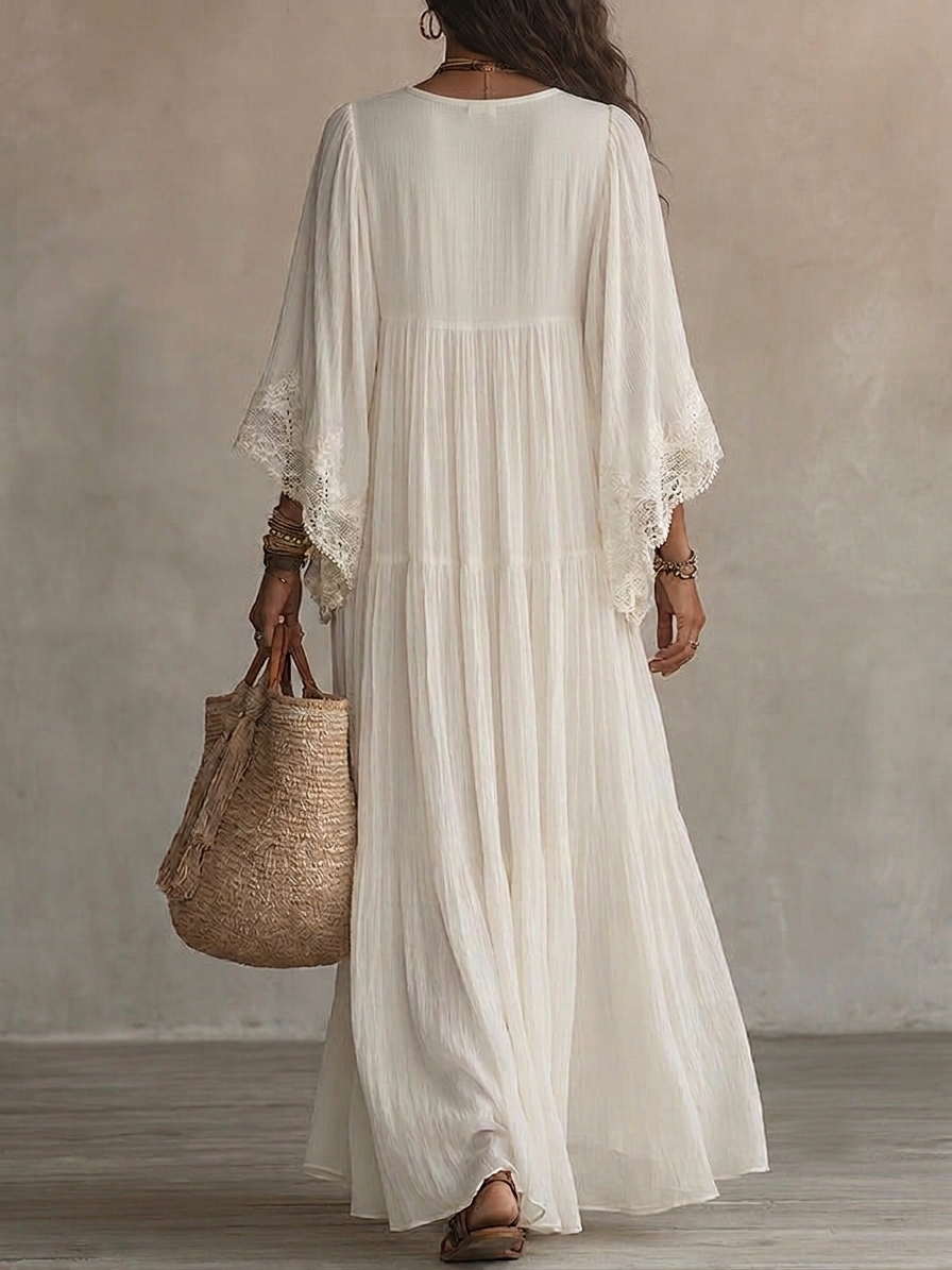 Iridessa Bohemian Lace Maxi Dress