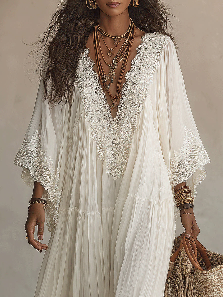 Iridessa Bohemian Lace Maxi Dress