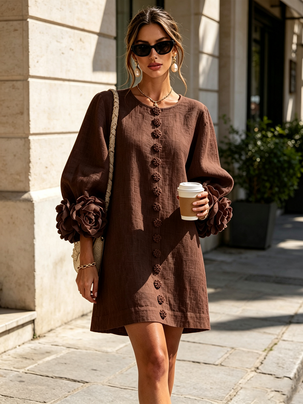 Julianna Elegant Button-Down Mini Dress