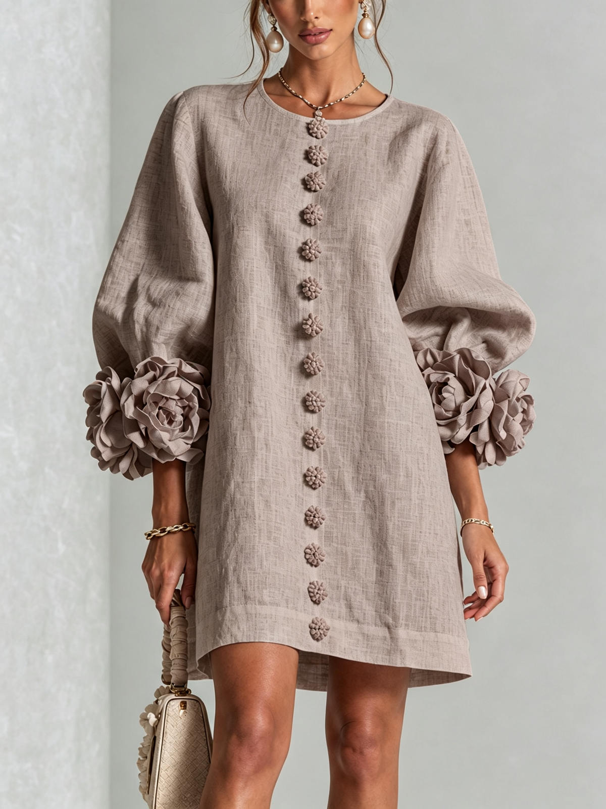 Julianna Elegant Button-Down Mini Dress