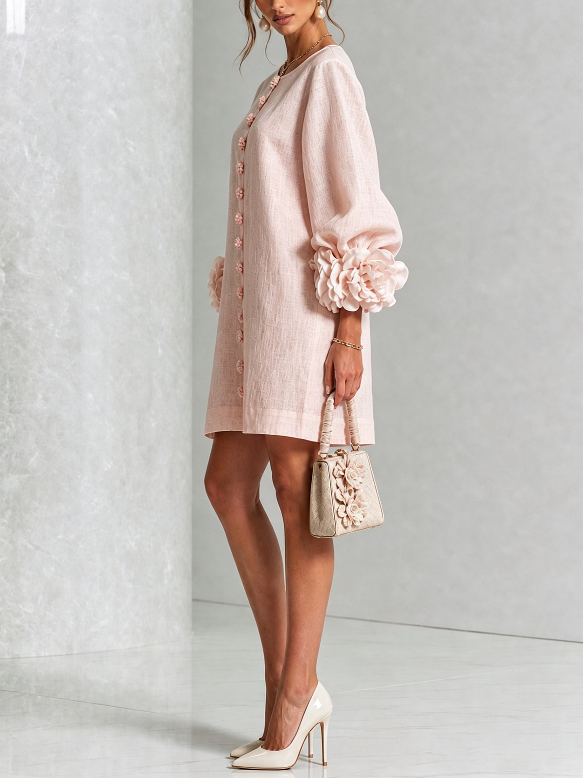 Julianna Elegant Button-Down Mini Dress