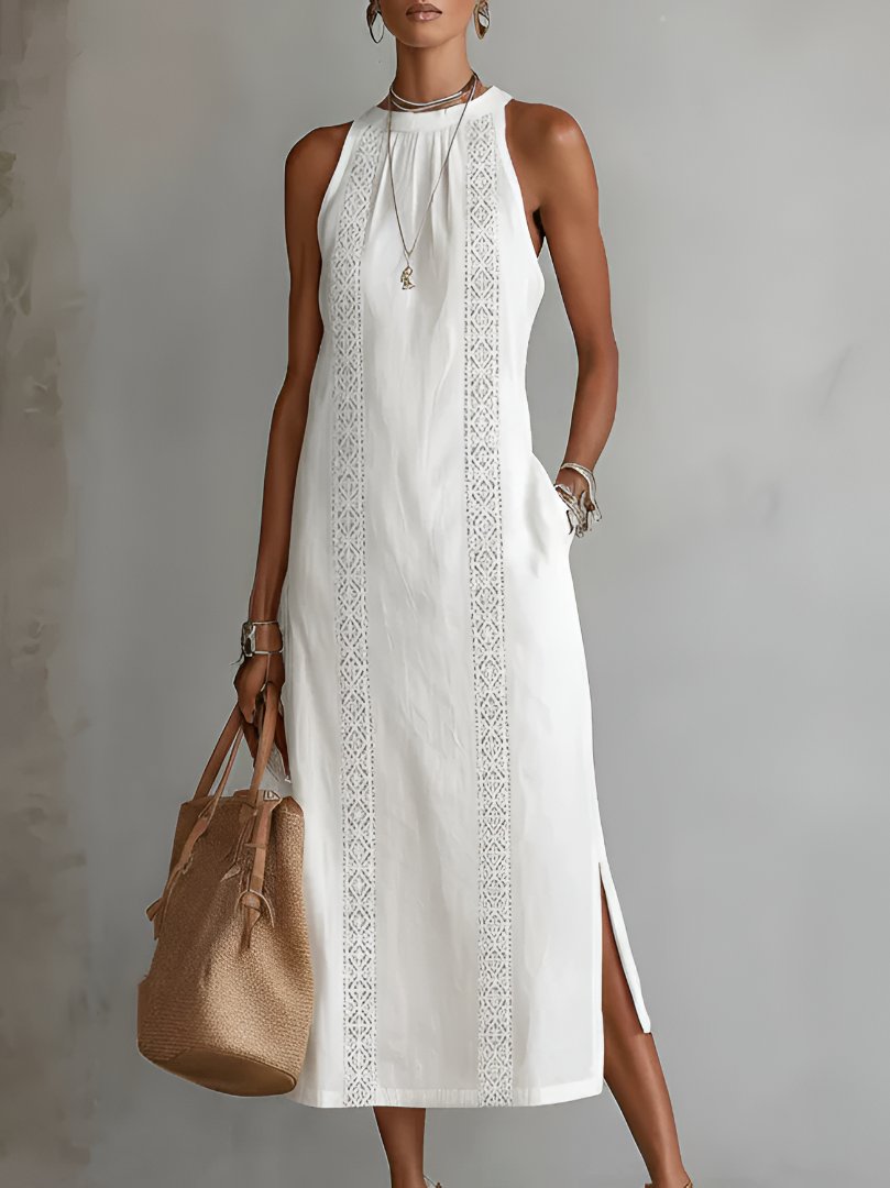 Emberly Relaxed Embroidered Midi Dress