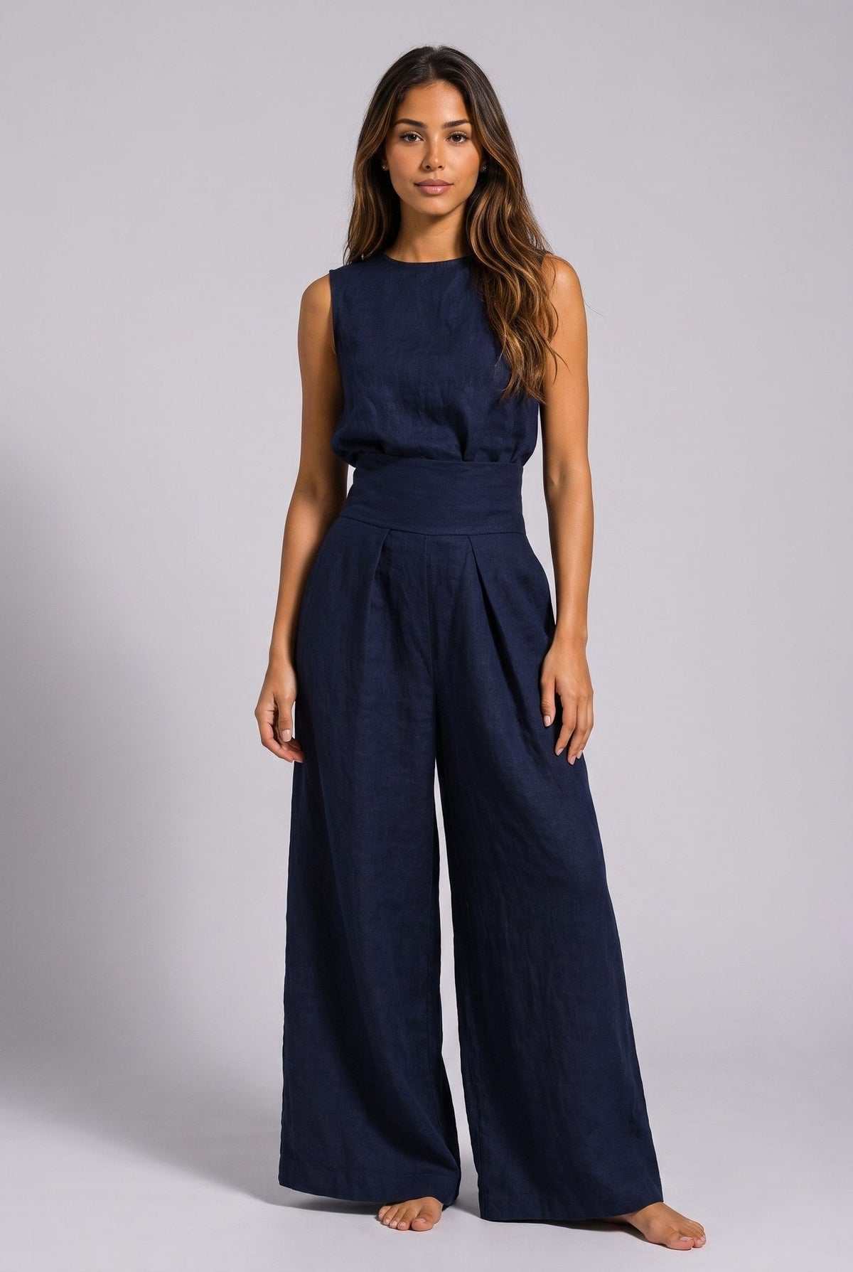 Aleia Linen Blend Two-Piece Set