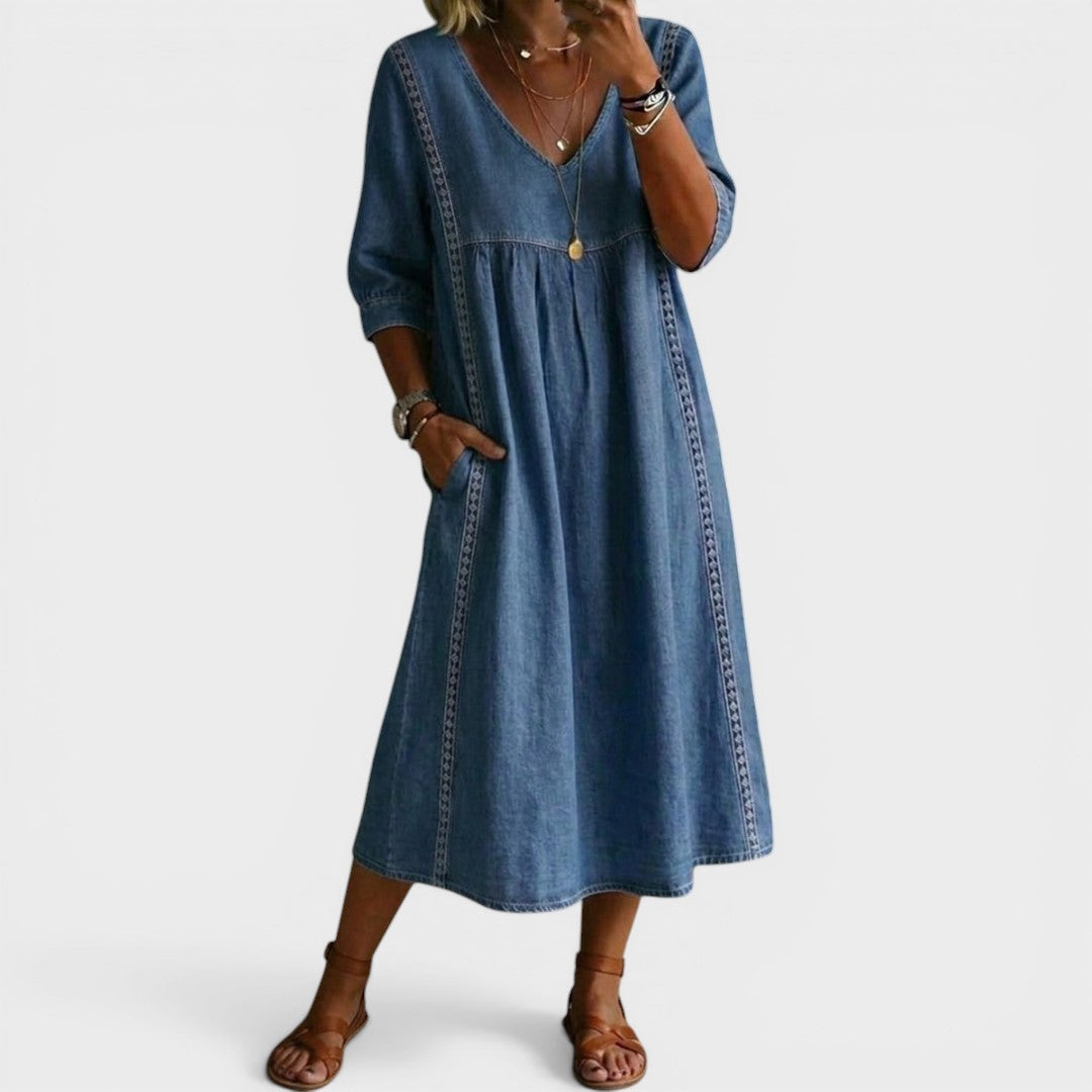 Esther Elegant Denim Dress