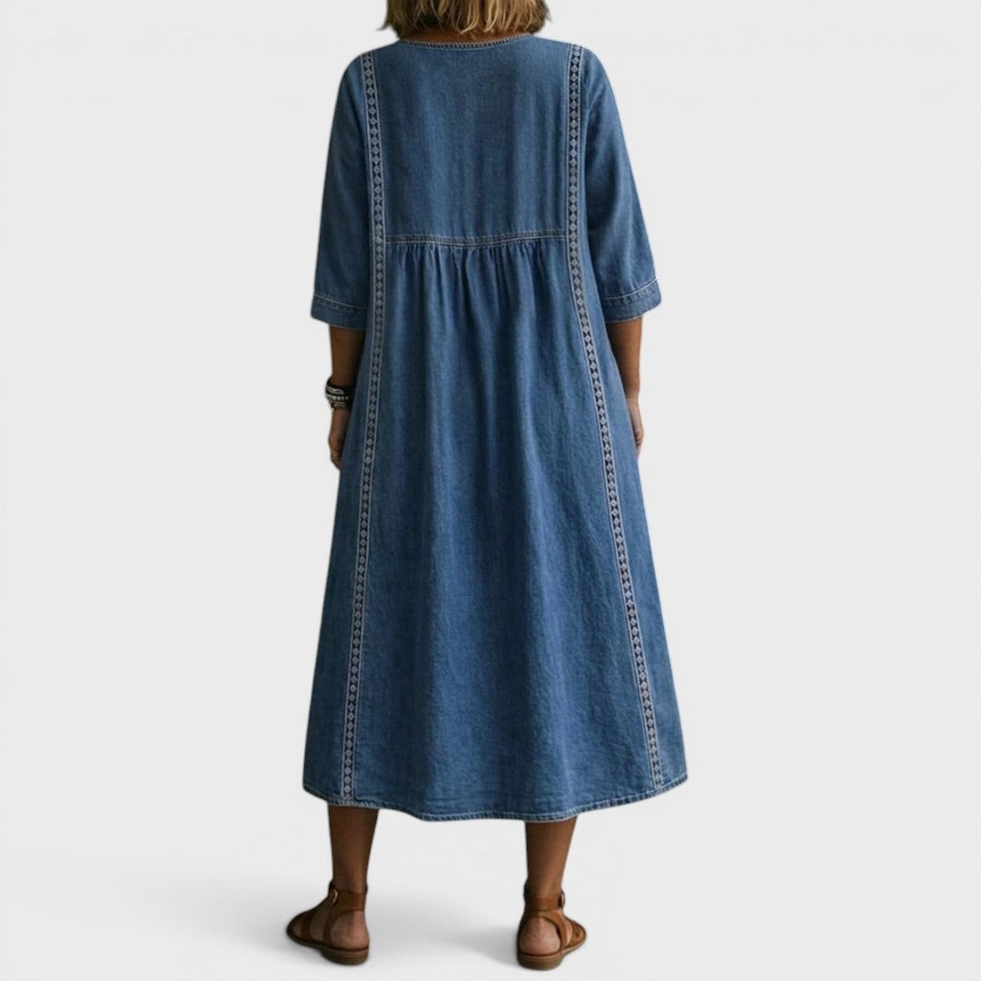 Esther Elegant Denim Dress
