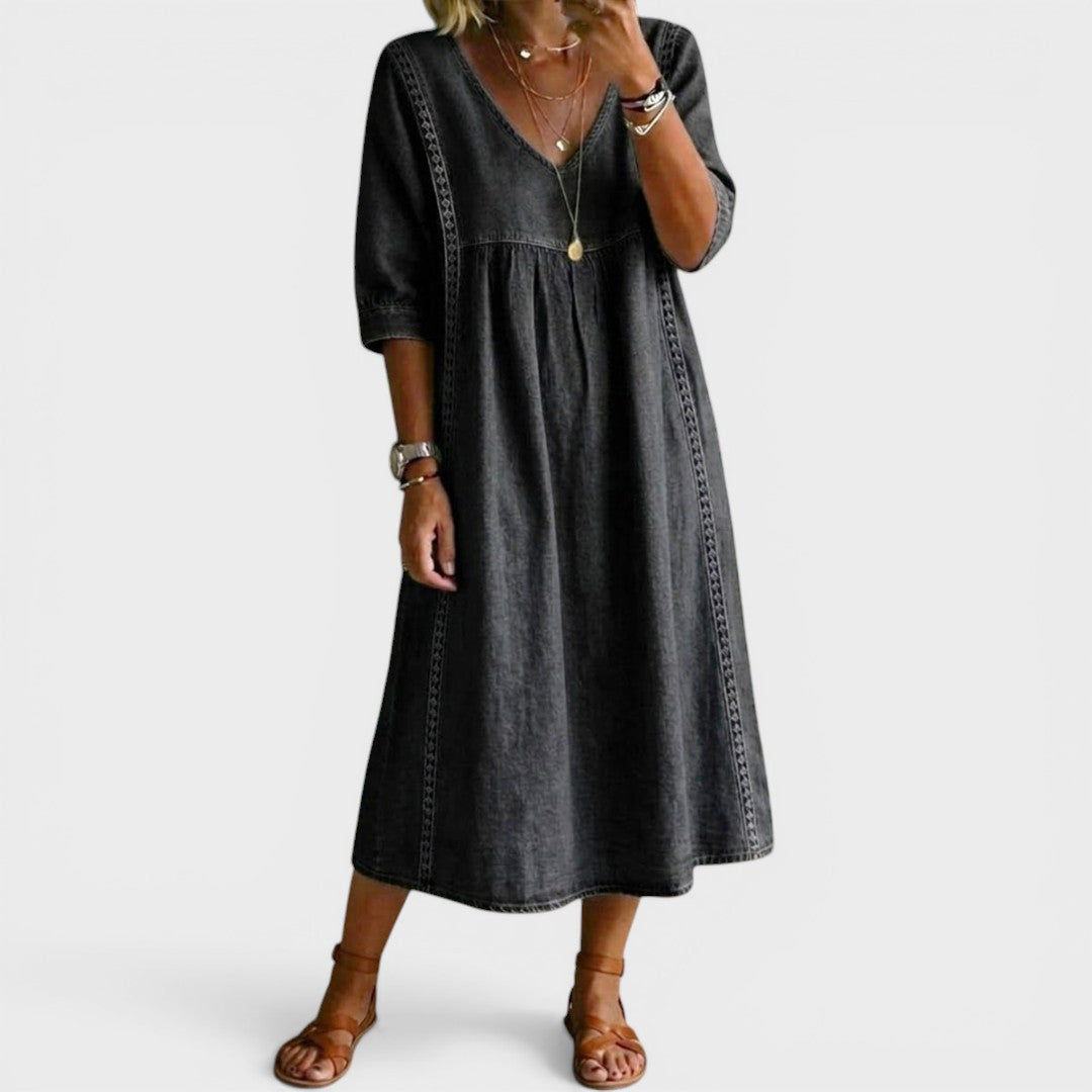 Esther Elegant Denim Dress